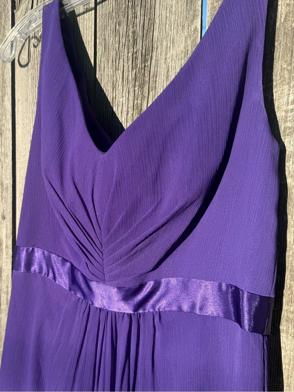 Royal Amethyst Chiffon Gown | Castlecore Ruffle Back Formal Dress - Picture 5 of 5